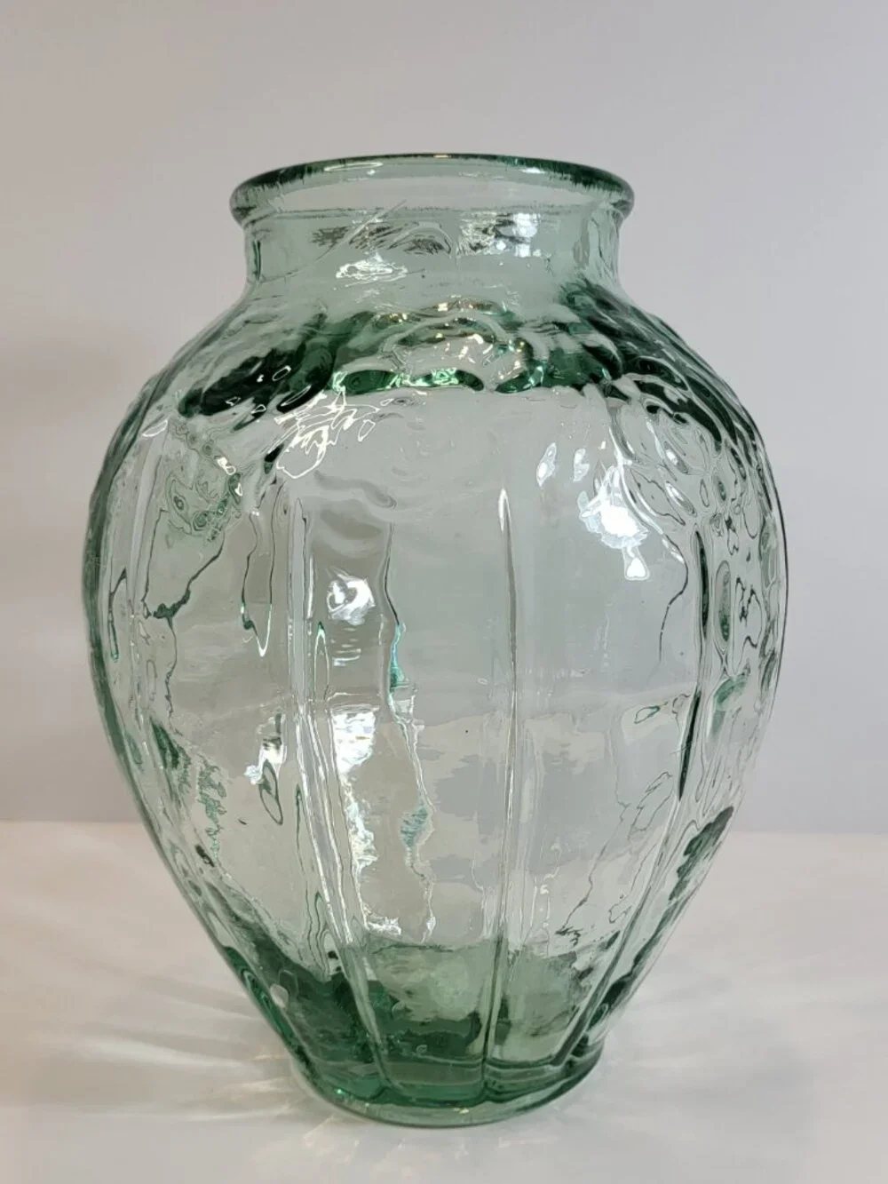 Niemen Stolle‎ Vintage Art Deco Large Vase Transparent 1920-1949 Poland